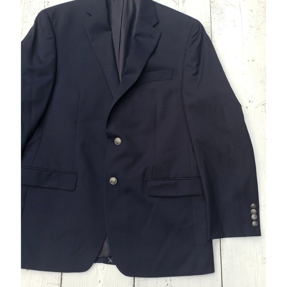NEW Michael Kors 40R DARK MIDNIGHT BLUE Suit Jacket Blazer Two Button Wool - Picture 7 of 12